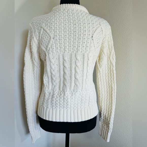 Dex Women’s Ivory Cable Knit Sweater Size XS - Picture 3 of 6